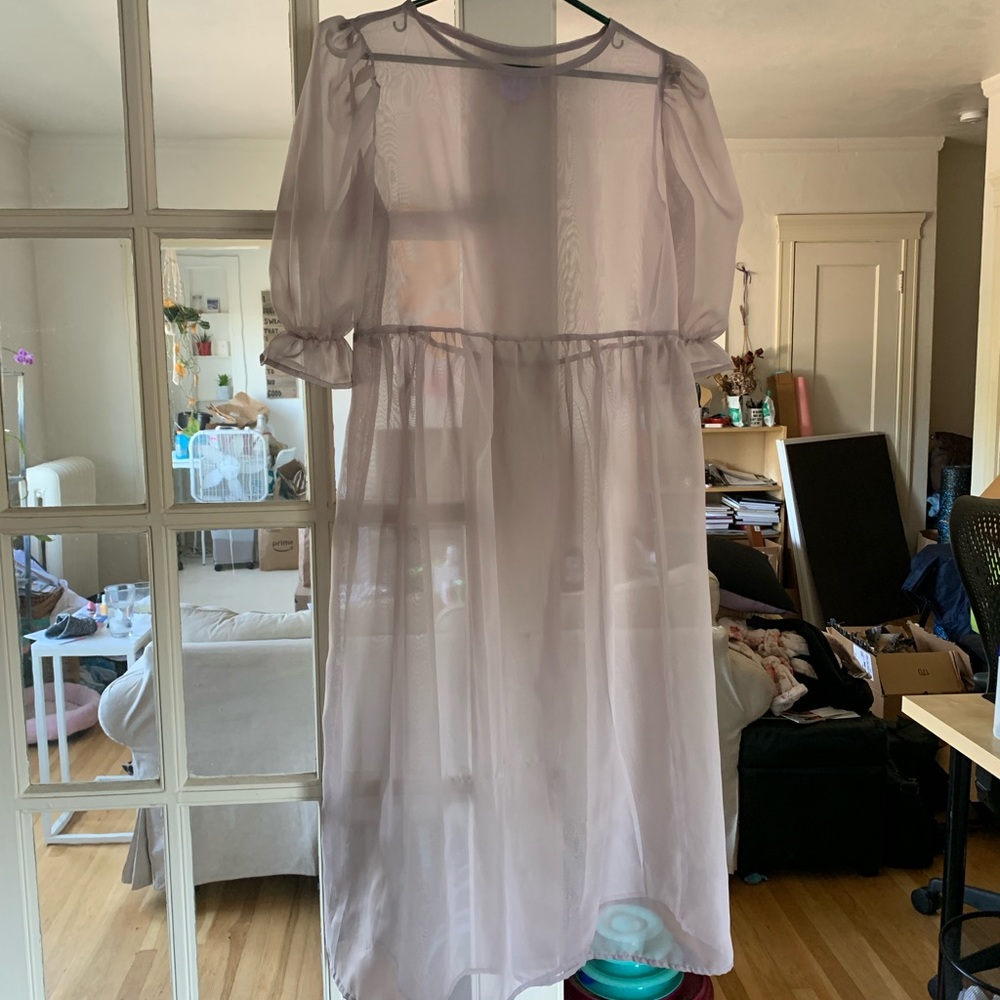 Millie and Lou sheer purple dress